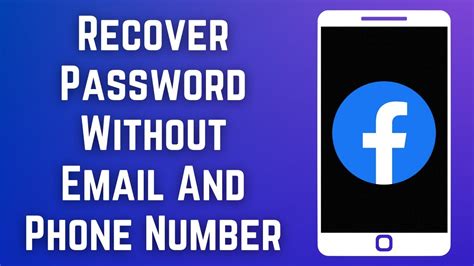 How To Recover Facebook Password Without Email And Phone Number YouTube