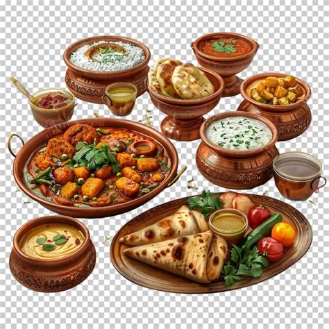 Premium Psd Indian Food Paneer Roti Nan Indian Cuisine Indian Thali