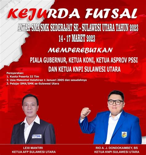 Jadi Ajang Seleksi Tim Pra Pon Kejurda Futsal Sulut Digelar