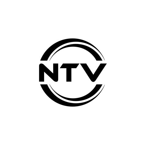 diseño del logotipo de la letra ntv en la ilustración logotipo