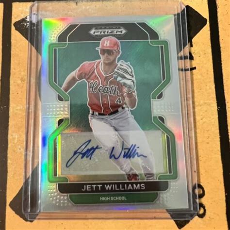 2022 Panini Prizm Draft Picks Jett Williams Auto New York Mets