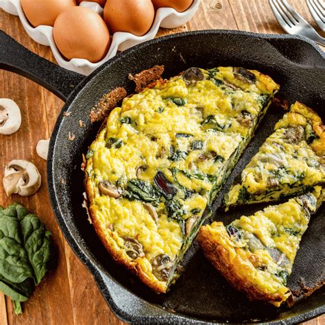 Omelette Aux Pommes De Terre Champignons Et Pinards Copanier