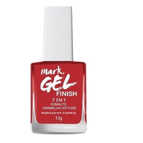 Esmalte 7 Em 1 Mark Gel Finish Vermelho Atitude 10g Avon Submarino