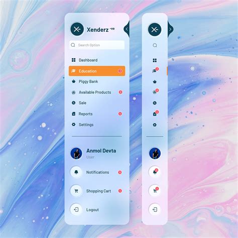 Glassmorphism Dashboard Concept Behance