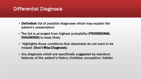 Clinical Reasoning And The Differential Diagnosis Flashcards Quizlet