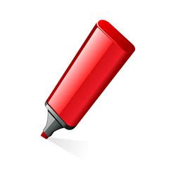 Red Highlighter Vector Images Over