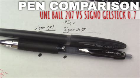 Pen Comparison Review Uni Ball Vs Signo Gelstick Youtube