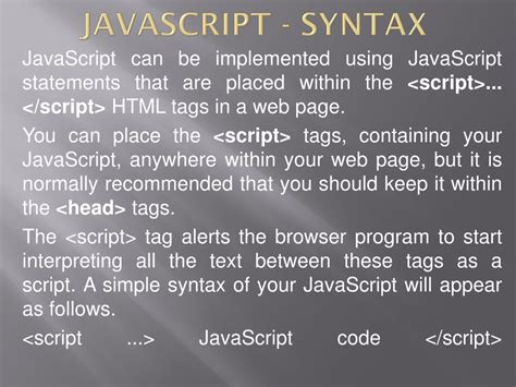 Ppt Javascript Powerpoint Presentation Free Download Id 12913254