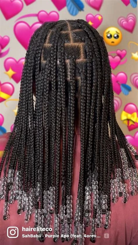 Beads Braidstyles Braids Medium Size Braids Medium Hair Braids Loose Braids Short Braids