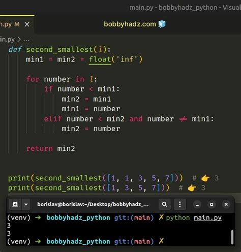 Find Second Smallest Or Largest Number In A List In Python Bobbyhadz