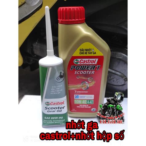 Nhớt Castrol Power Scooter 10W40 1L Nhớt Castrol Power xe tay ga