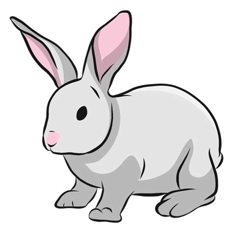 Bunny Rabbit Muzzle Ear Illustration Transparent PNG SVG Vector File