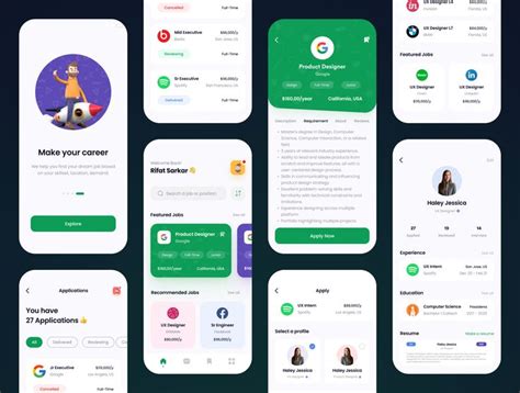 Job Finder App UI Kit UI Kits On UI8 Ui Kit App Ui App