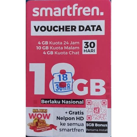 Jual Voucher Smartfren 18 GB 30 Hari Shopee Indonesia