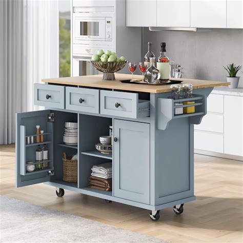 Kitchen Island With Drop Leaf Kitchen Island Table On Wheels With Storage Rolling Kitchen