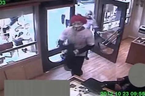 Armed Robbers Wearing Halloween Clown Masks Caught On Cctv As They