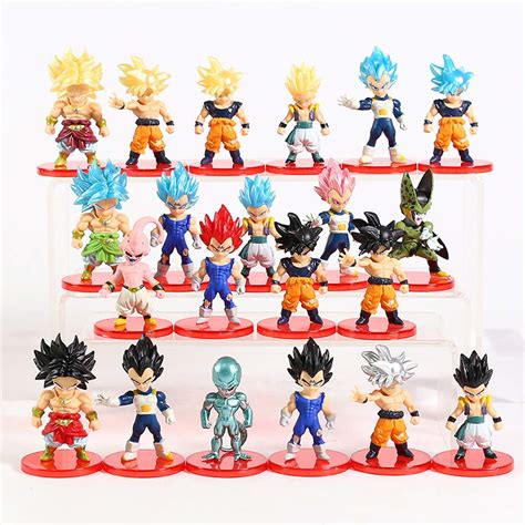 Buy Pack Of 21 Dragon Ball Figures DBZ DBS DB GT PVC Goku Characters