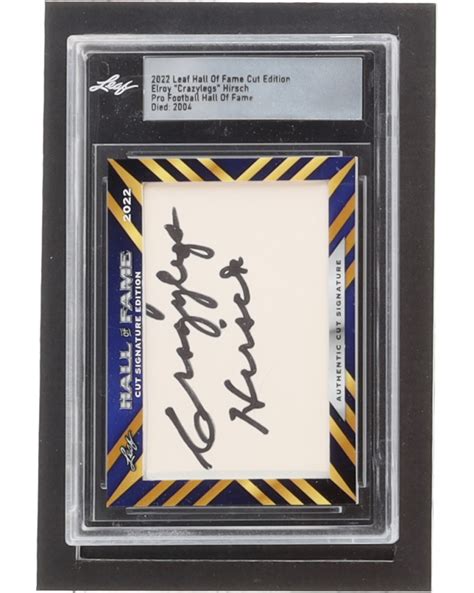 Elroy Crazylegs Hirsch 2022 Leaf Hall Of Fame Cut Signature Edition