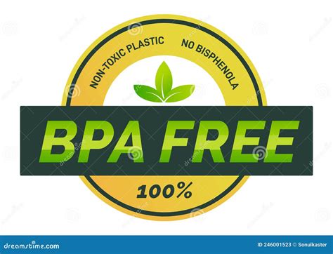 BPA Free No Bisphenol A Non Toxic Plastic Vector Stock Vector