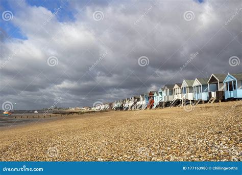 Sunshine on Thorpe Bay Beach, Essex, England Stock Photo - Image of ...