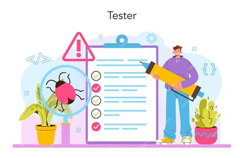 Teste De Aplicativo De Conceito De Testador De Software Ou Teste De