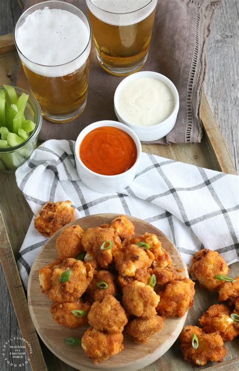 AirFryer Buffalo Cauliflower Bites - Happily Unprocessed