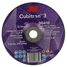 3M Cubitron 3 Depressed Center Grinding Wheel 98418 36 T27 180