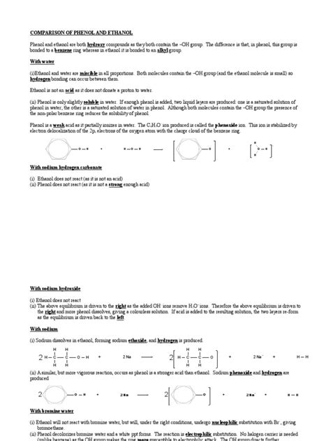 Pdf Comparison Of Phenol And Ethanol Ans Dokumen Tips