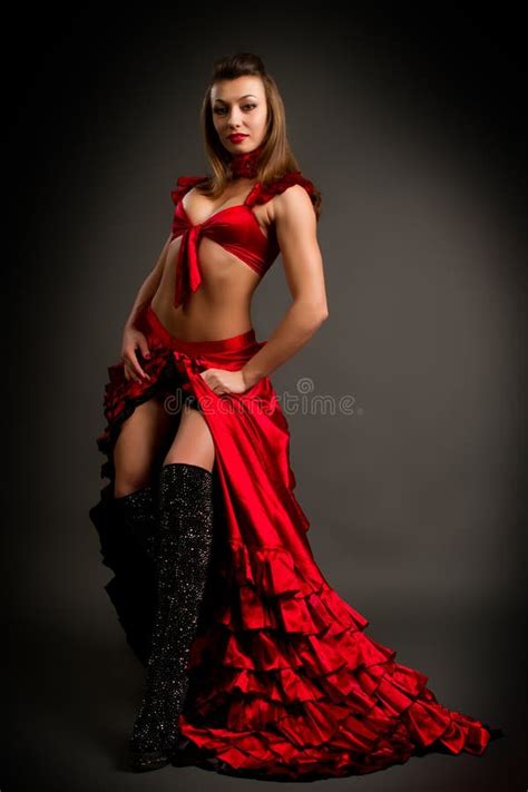 Madame Dans Le Flamenco Gitan De Danse De Costume Photo Stock Image