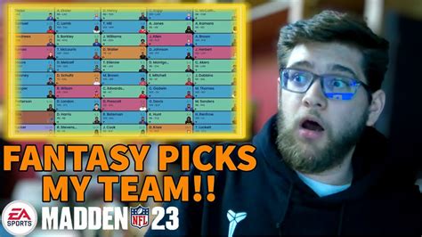 I Let A Fantasy Mock Draft Pick My Madden Franchise Team Can We Win