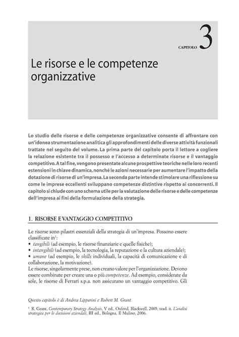 3 Le Risorse E Le Competenze Organizzative Lippa Grant ITA Le