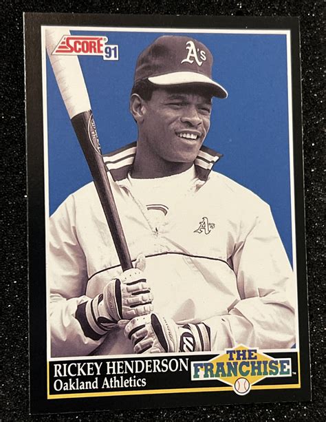 Score Baseball Card Rickey Henderson Oakland A S Mlb Mvp Hof