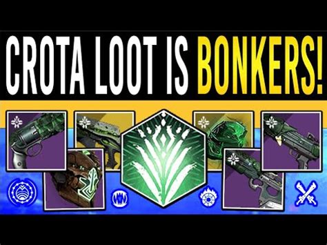 Destiny 2 ALL NEW CROTA S END LOOT Exotic QUEST Insane Weapon Rolls