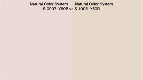 Natural Color System S 0907 Y90R Vs S 1005 Y50R Side By Side Comparison