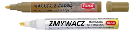 ZŁOTY MARKER PISAK DO LITER NA NAGROBKACH ZMYWACZ 12666086965