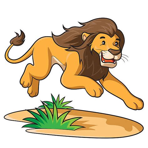 Best Lion Running Illustrations, Royalty-Free Vector Graphics & Clip ...