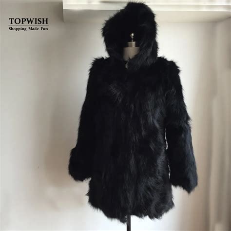 New Arrival Warm Luxury Real Raccoon Fur Long Coat Women Fashion Nature Fur Coat Thick Fox Fur