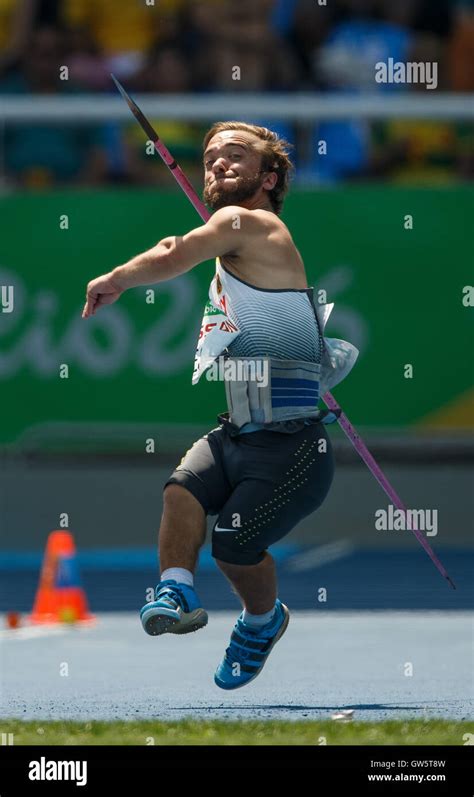 Germanys Mathias Mester In Action During The Mens Javelin Throw F41