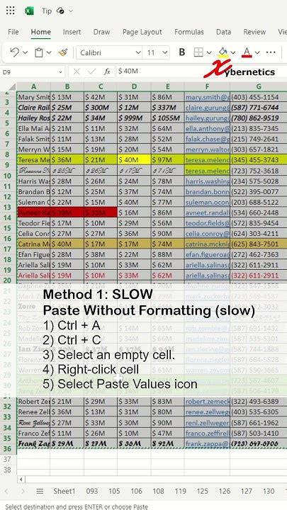 Excel Shortcut How To Paste Without Formatting Excel Tip And Tricks Youtube