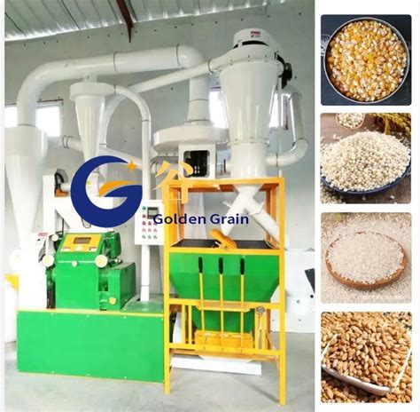 Small Scale Flour Mill Milling Machine For Maize Wheat Broken Rice