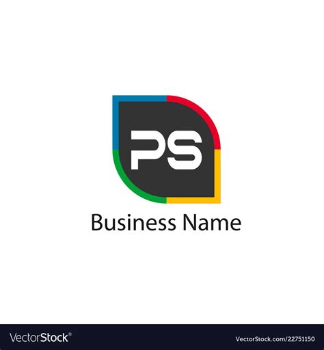 Initial Letter Ps Logo Template Design Royalty Free Vector