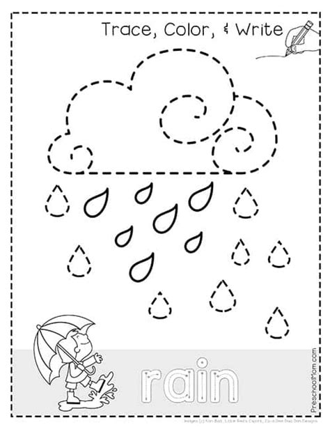 Weather Tracing Pages - Preschool Mom