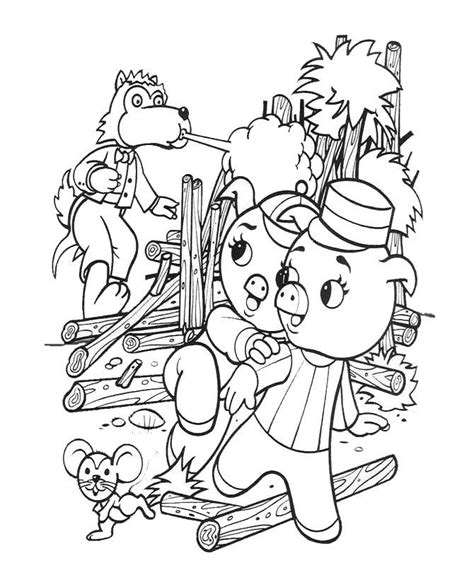 3 Little Pigs Coloring Pages - Coloring Home