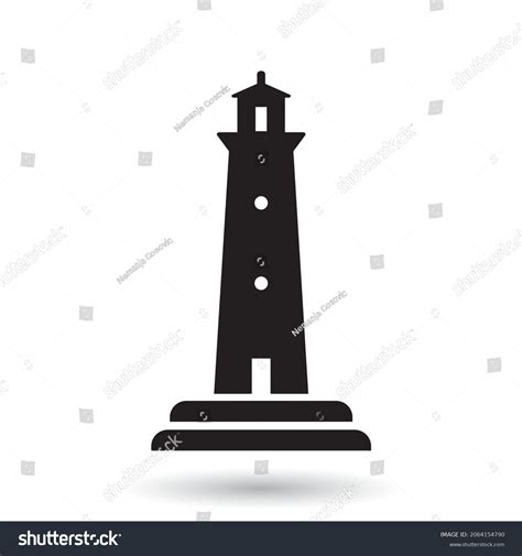 Lighthouse Logo Simple Black White Vector Stock Vector (Royalty Free ...