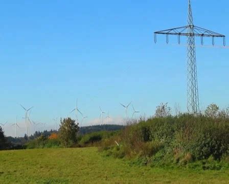 Modern Windmills Electric Power Lines Ca Stock Video Pond5