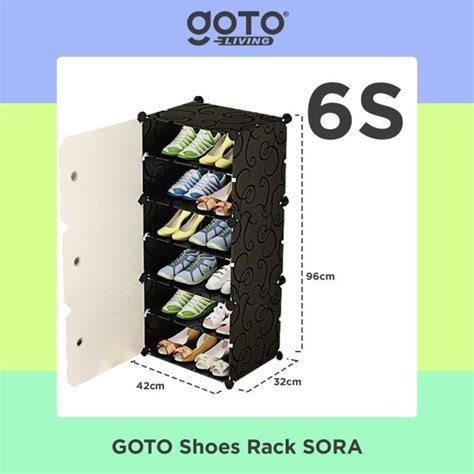 Jual Goto Sora Rak Lemari Sepatu Tingkat Susun Shoe Rack Portable