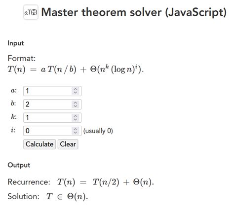 23 Master Theorem Calculator JalisaGhara