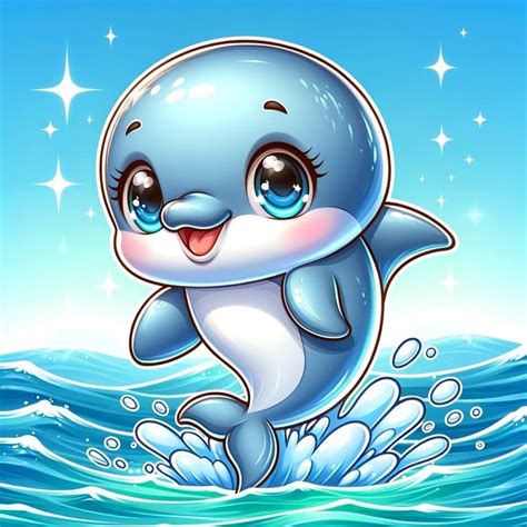 Splashy - Baby Dolphin Cartoon in 2024 | Cartoon drawings, Animal drawings, Cute drawings