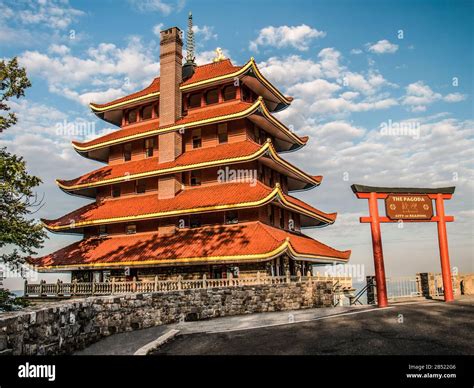 A Pagoda In Berks County Pennsylvania Overlooking The City Of Reading