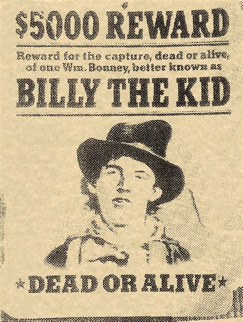 Billy the Kid Wanted Poster William Bonney 1870s 17 X 22 Fine Art Print - Etsy